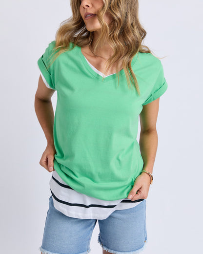 Foxwood Manly Vee Tee - Irish Green