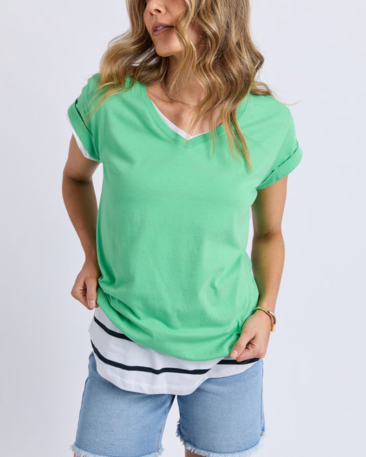 Foxwood Manly Vee Tee - Irish Green