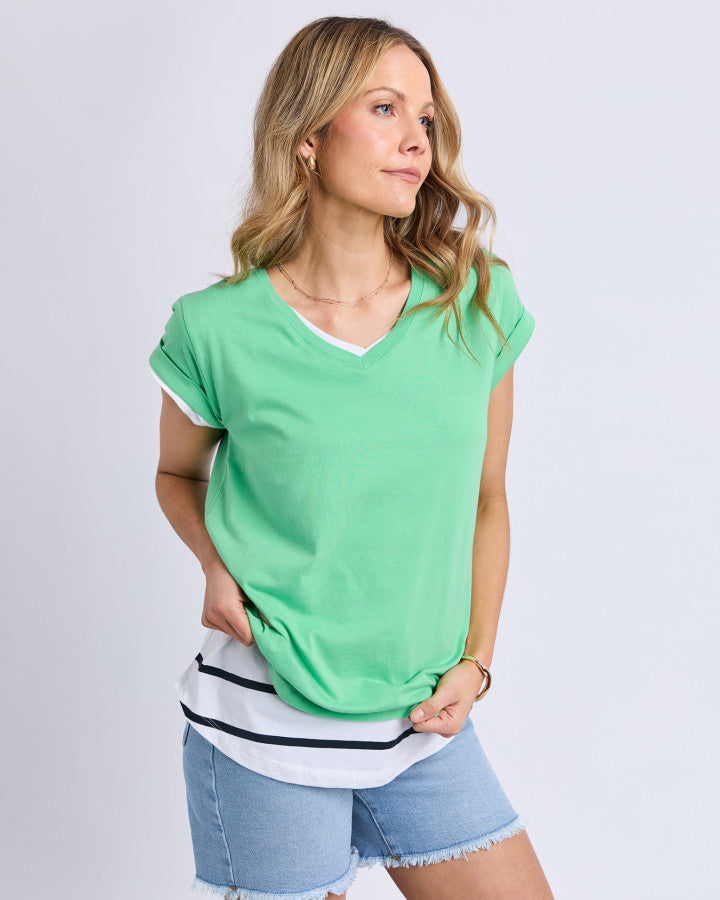 Foxwood Manly Vee Tee - Irish Green