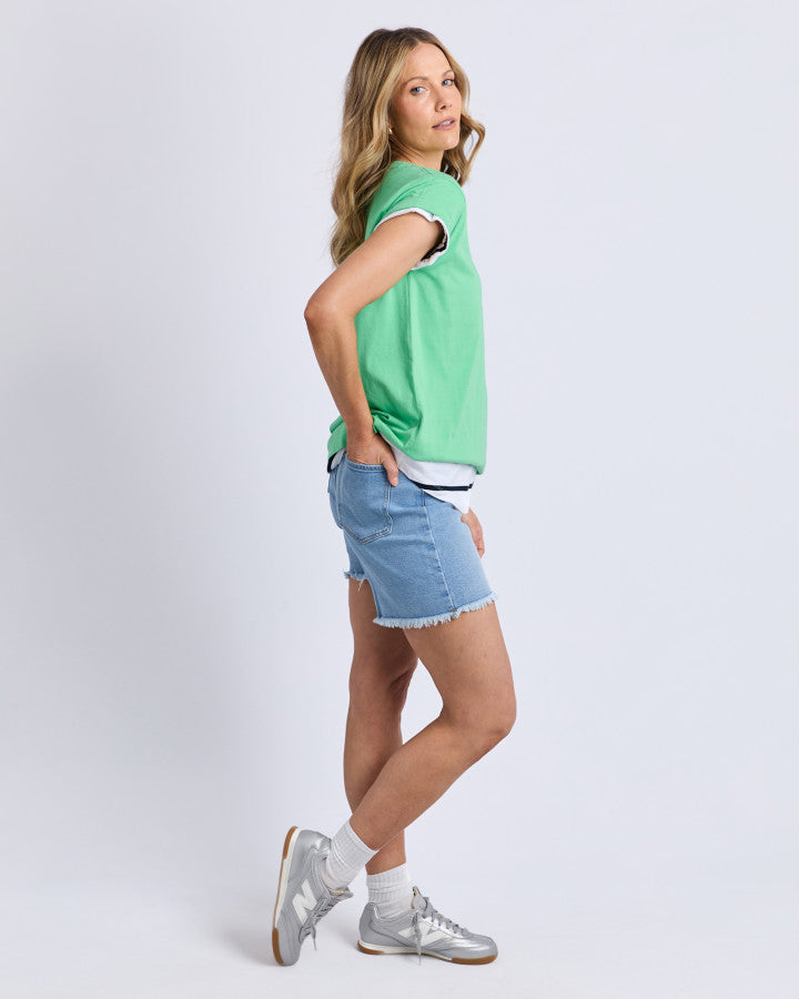 Foxwood Manly Vee Tee - Irish Green