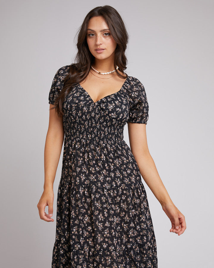 All About Eve - Maya Floral Maxi Dress - Black