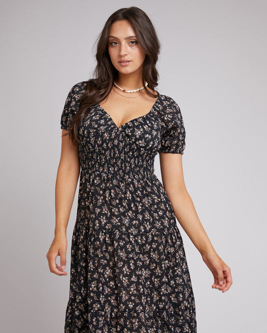 All About Eve - Maya Floral Maxi Dress - Black