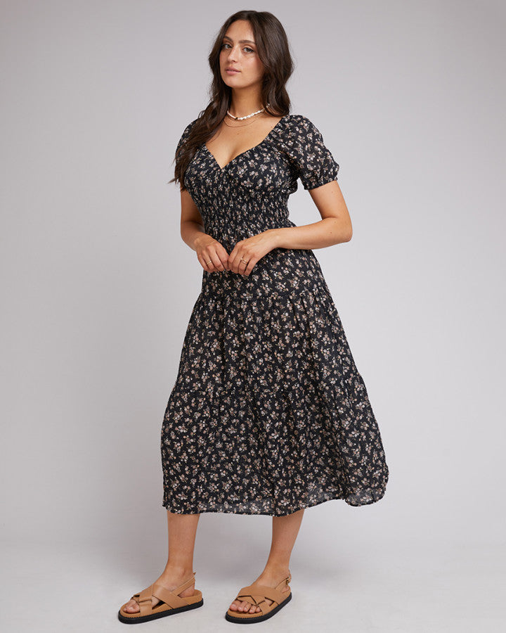 All About Eve - Maya Floral Maxi Dress - Black