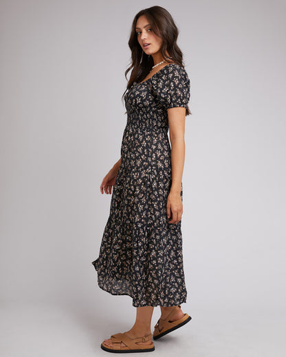 All About Eve - Maya Floral Maxi Dress - Black