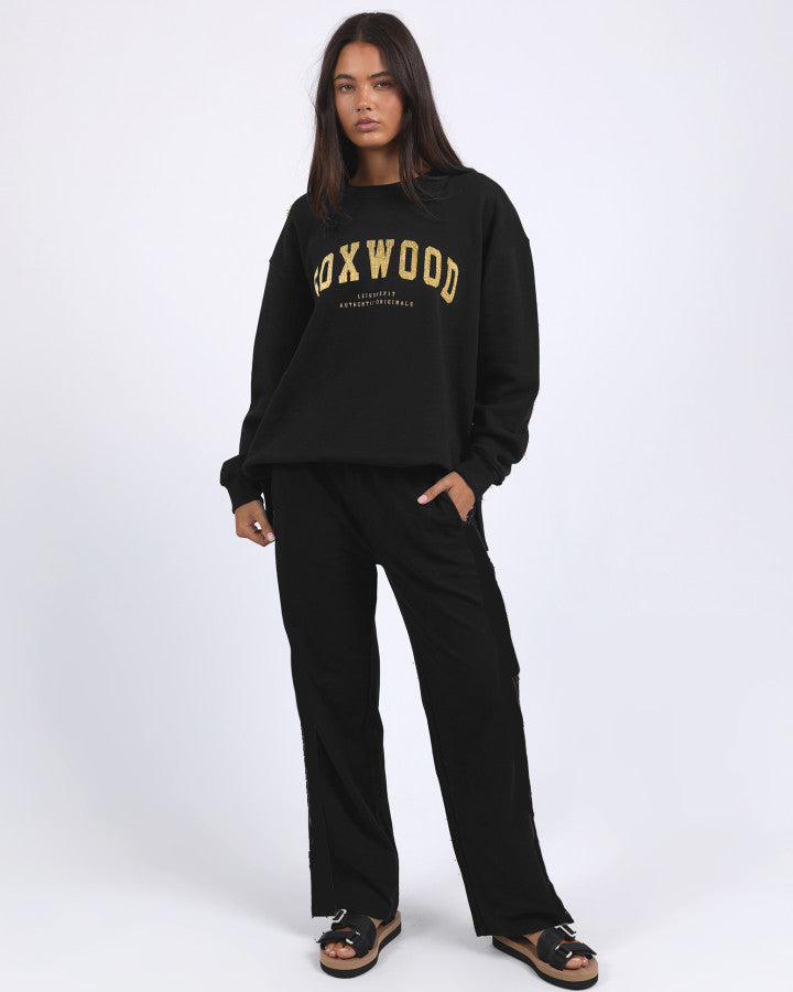 Metallic Interval Crew - Black/Gold