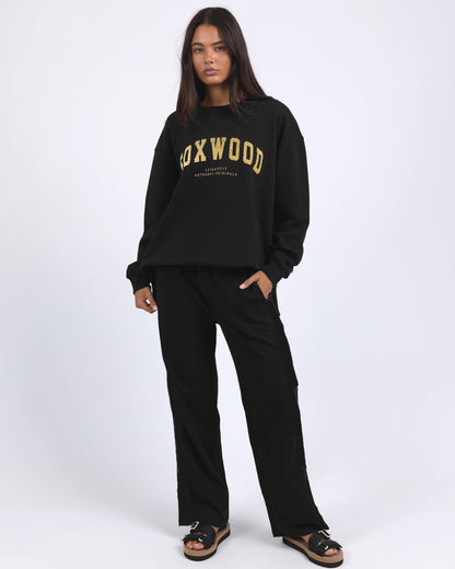 Metallic Interval Crew - Black/Gold