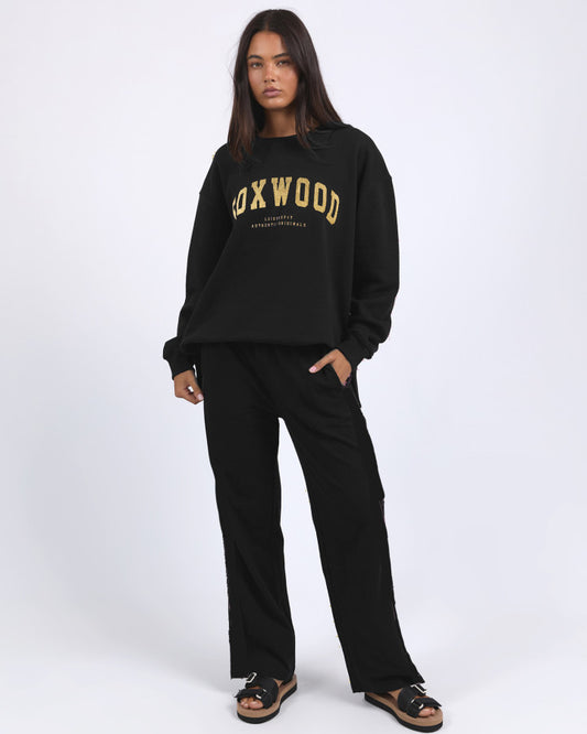 Metallic Interval Crew - Black/Gold