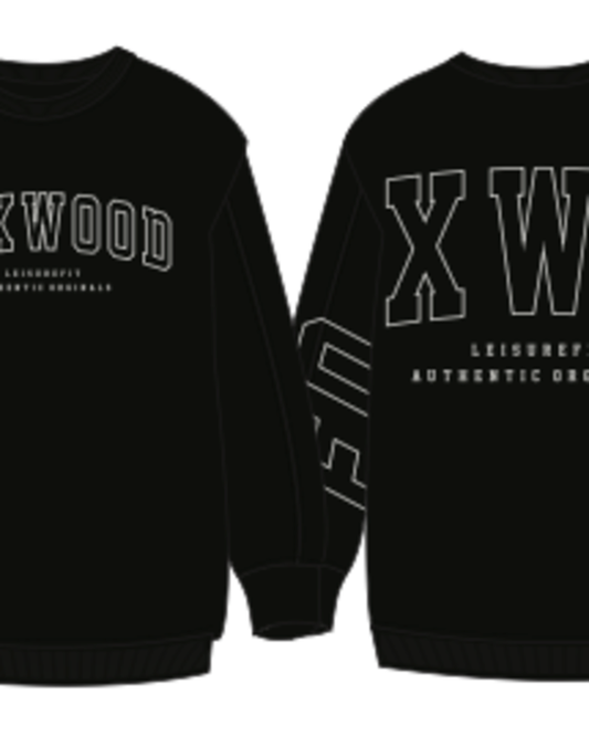 Metallic Interval Crew - Black/Silver