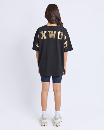 Foxwood Interval Tee - Black/Gold
