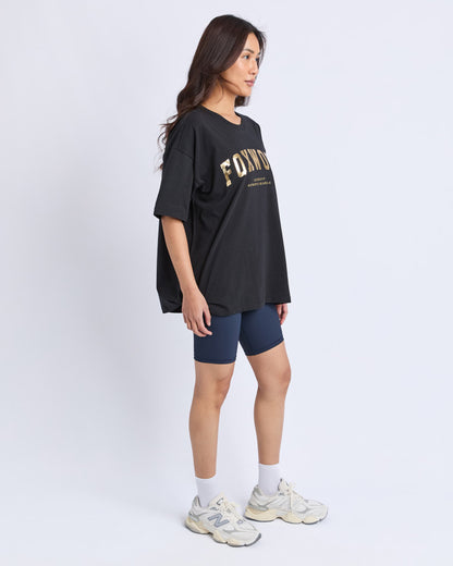 Foxwood Interval Tee - Black/Gold