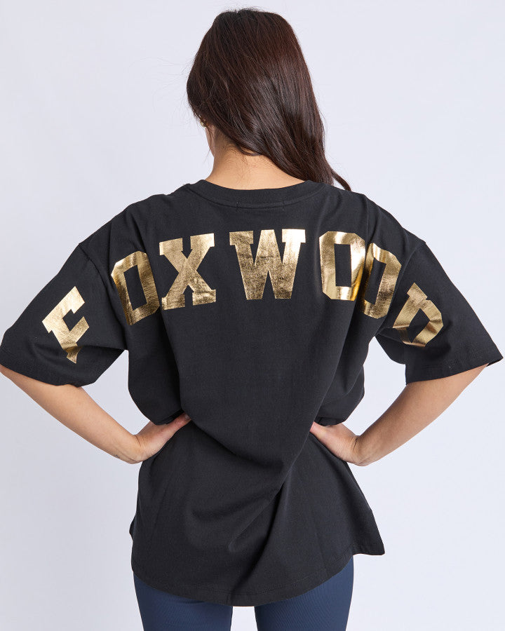 Foxwood Interval Tee - Black/Gold
