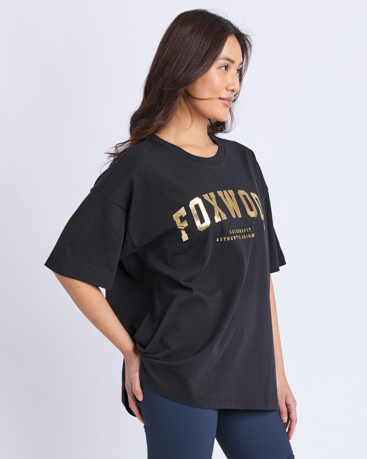 Foxwood Interval Tee - Black/Gold