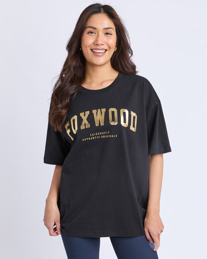 Foxwood Interval Tee - Black/Gold