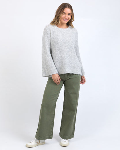 Mindie Knit Crew - Mid Grey