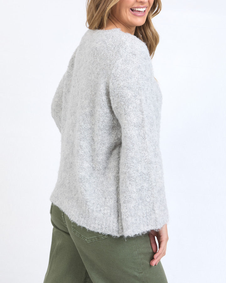 Mindie Knit Crew - Mid Grey