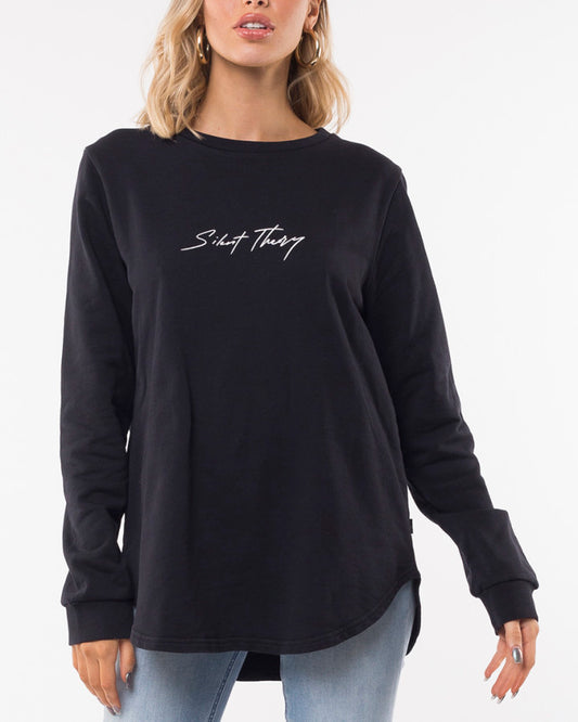 Silent Theory Obstructed Crew - Washed Black