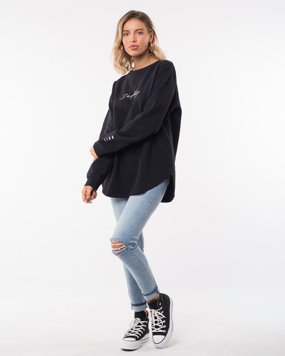 Silent Theory Obstructed Crew - Washed Black