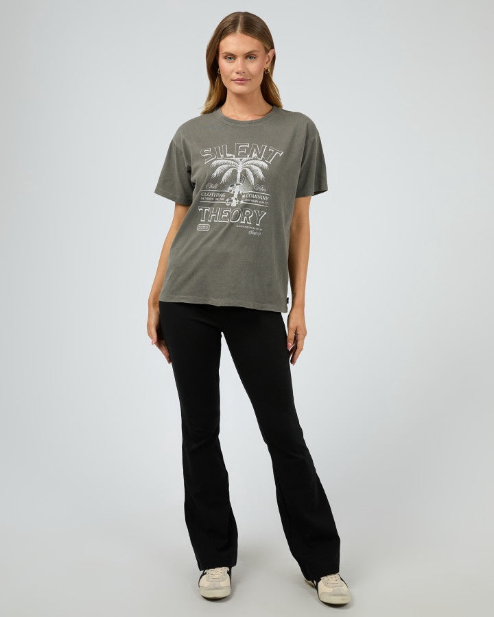 Palm Chill Tee - Charcoal