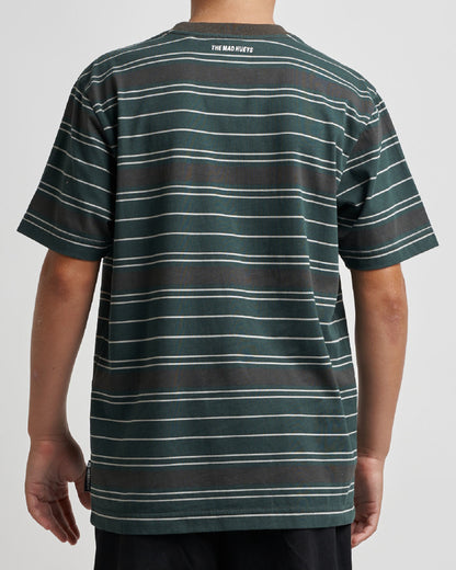The Mad Hueys | Parallel Stripe Hueys | Youth SS Tee - Pine Green