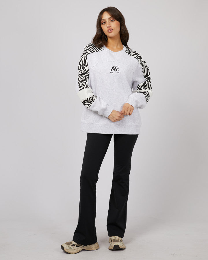 Parker Panelled Crew - Snow Marle