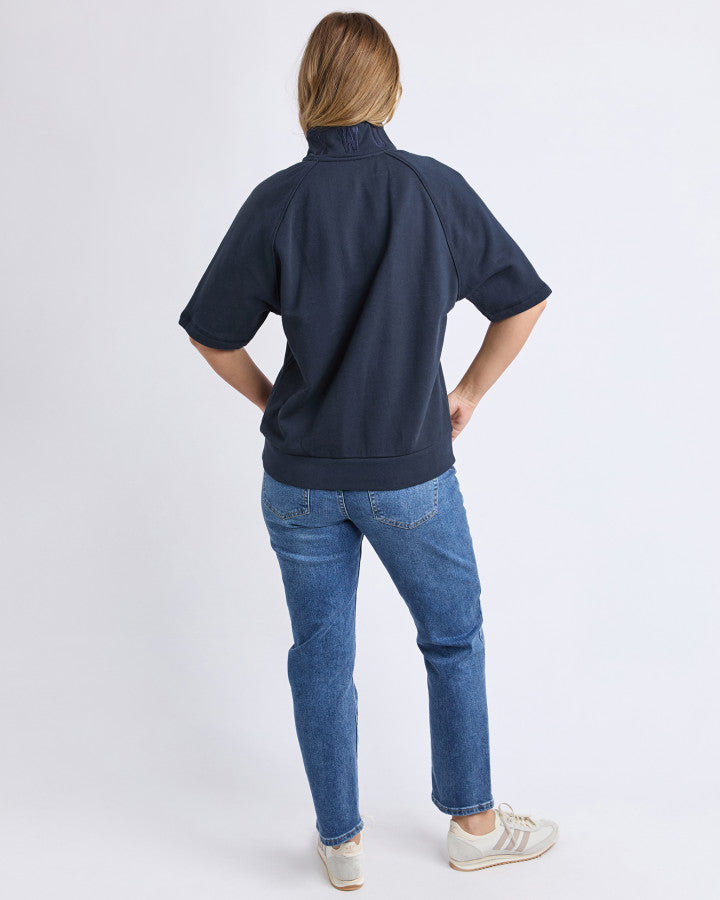 Foxwood Piped Crew - Navy