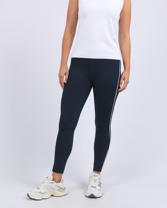 Piping Legging - Navy