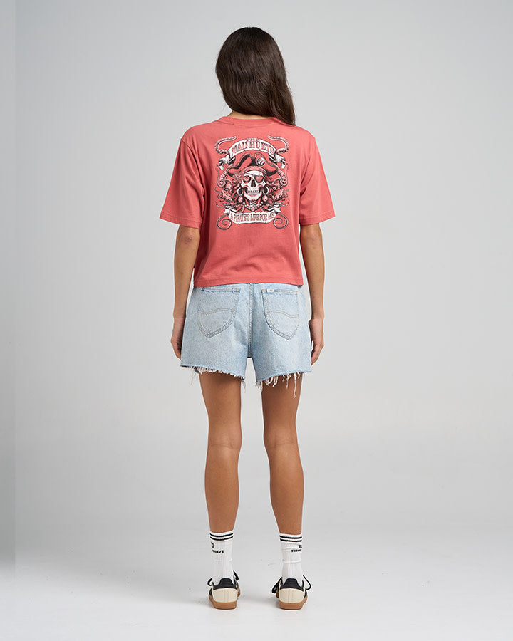 Pirates Life | Womens Boxy Tee - Dusty Rose