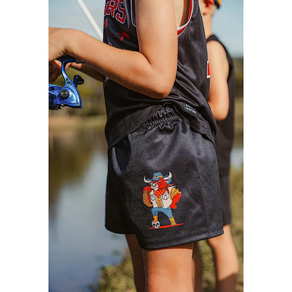 Do No Harm Kids Footy Shorts - Black