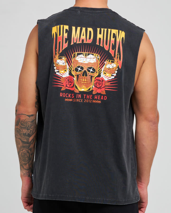 Rocks in The Head Muscle -Washed Black