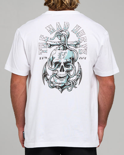 Rope Skull Anchor | SS Tee - White
