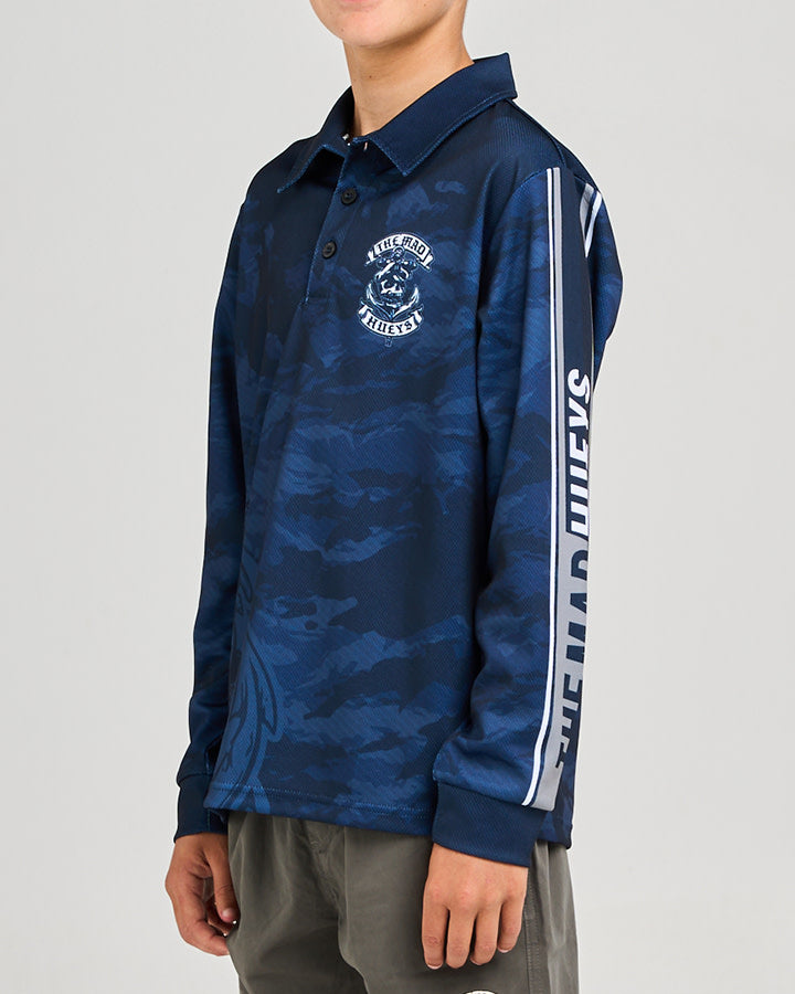 Sailor Anchor Youth UPF 50+ Fishing Jersey - Navy