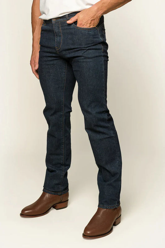 Mitchell Mens Straight Leg Jeans - Dark Blue