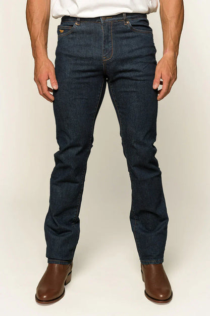 Mitchell Mens Straight Leg Jeans - Dark Blue
