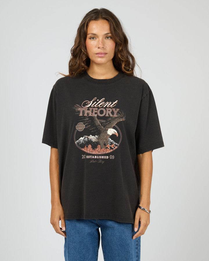 Shadow Oversized Tee - Washed Black