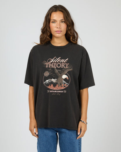 Shadow Oversized Tee - Washed Black