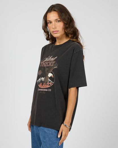 Shadow Oversized Tee - Washed Black