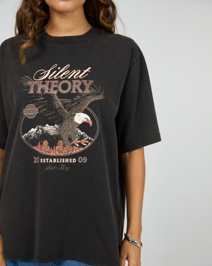 Shadow Oversized Tee - Washed Black