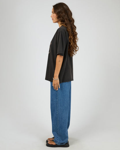 Shadow Oversized Tee - Washed Black