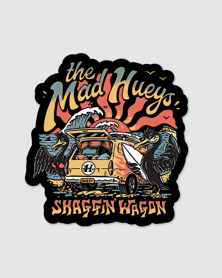 Shaggin Wagon Sticker | Black