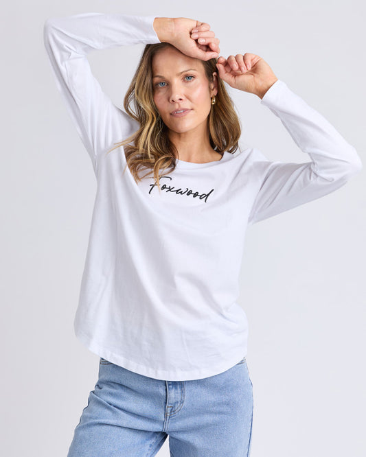 Signature Long Sleeve Tee - White