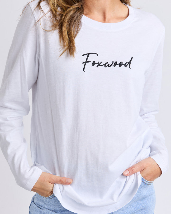 Signature Long Sleeve Tee - White