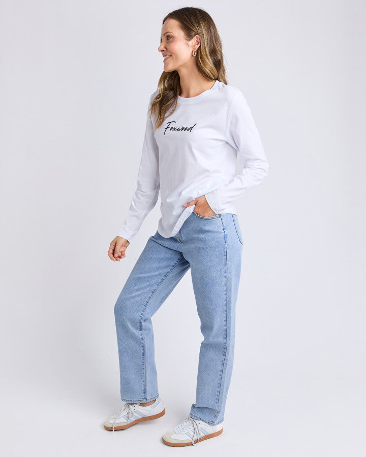 Signature Long Sleeve Tee - White