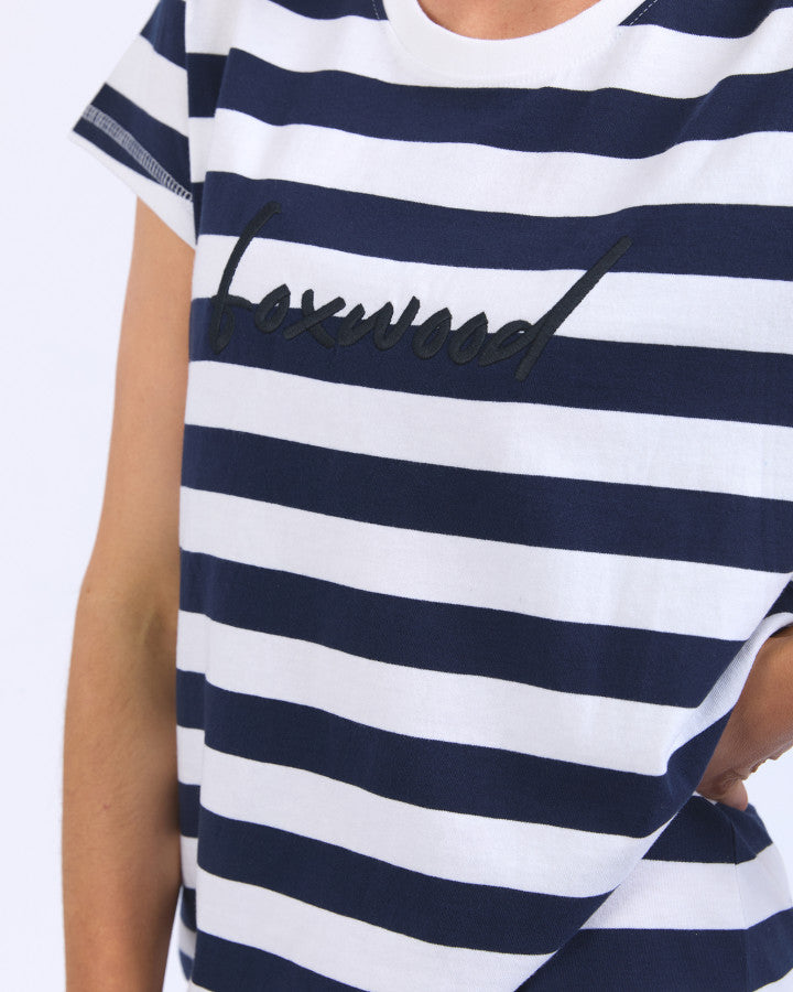 Signature Stripe Tee Dress - Navy