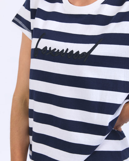 Signature Stripe Tee Dress - Navy