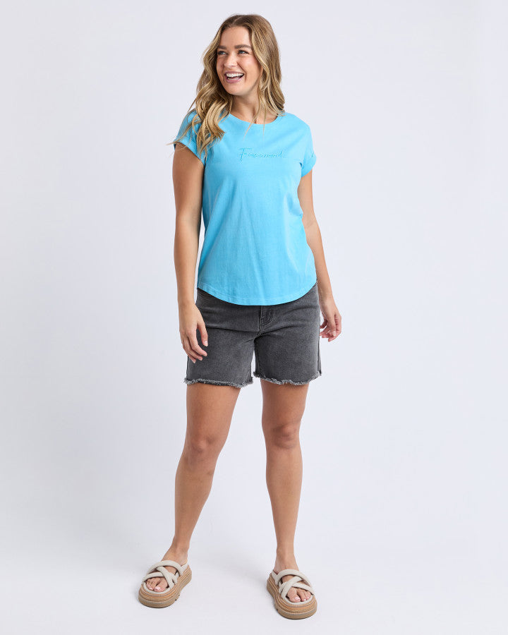 Signature Tee - Azure Blue