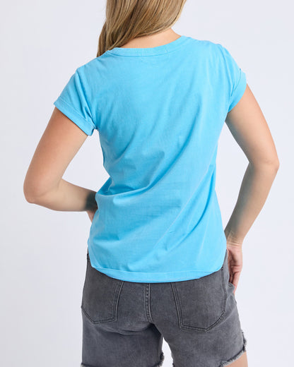 Signature Tee - Azure Blue