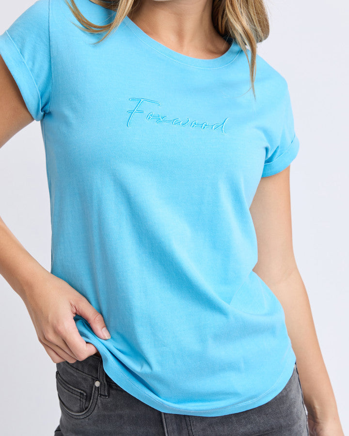 Signature Tee - Azure Blue