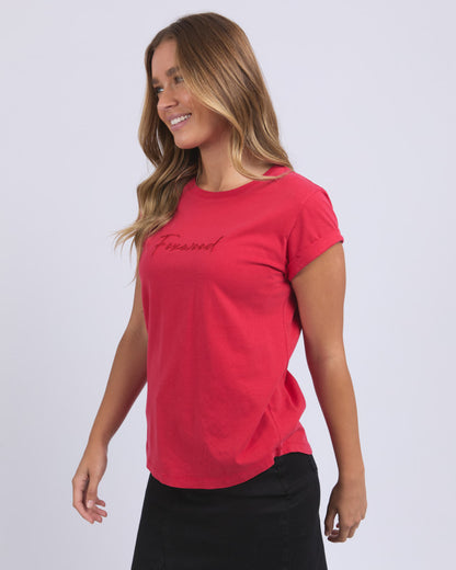 Foxwood Signature Tee - Crimson