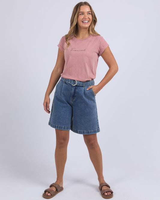 Signature Tee - Ash Rose