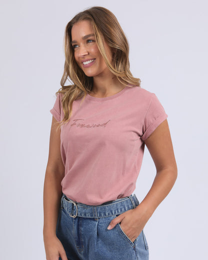 Signature Tee - Ash Rose